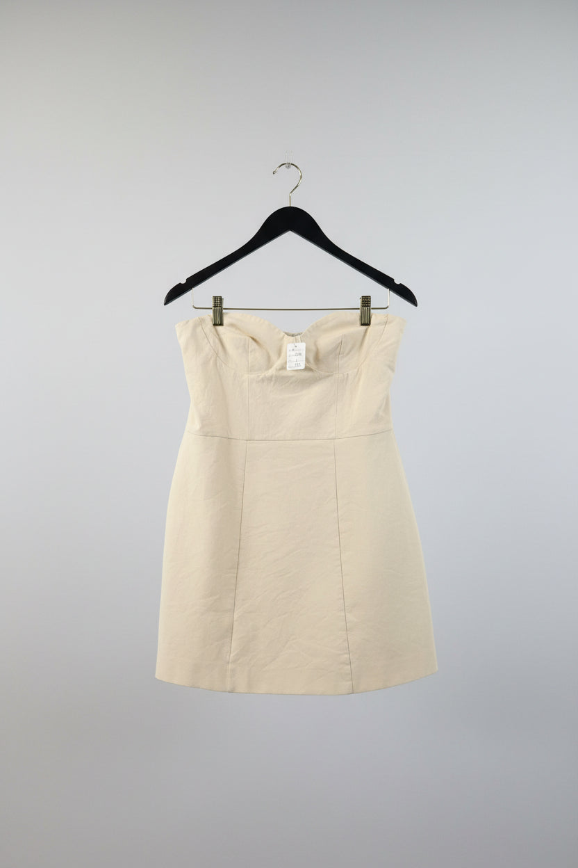 Zara cream sleeveless dress