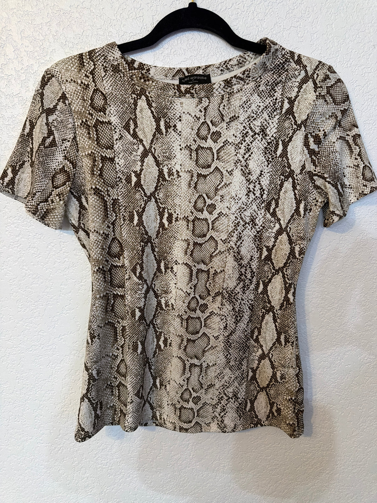 Naked Wardrobe snakeskin print top
