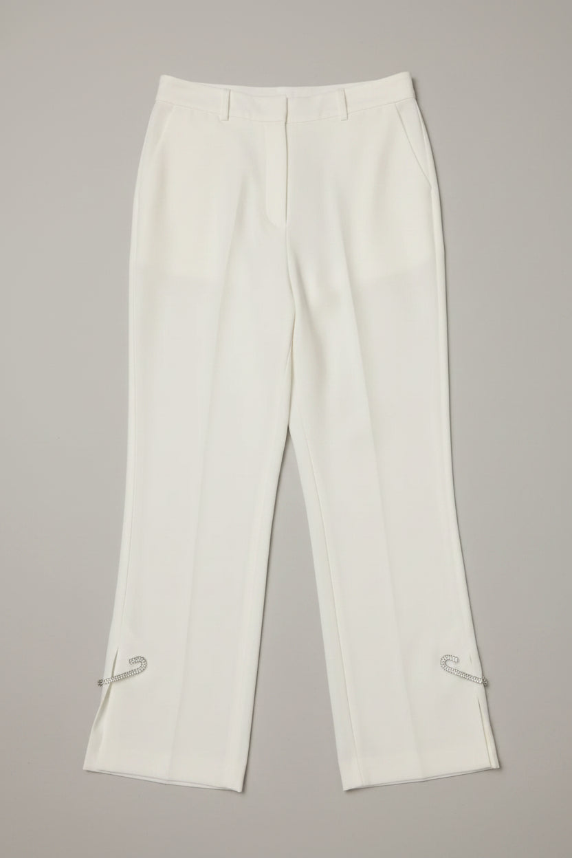 Cinq à Sept Rhinestone Pin Cropped Pants