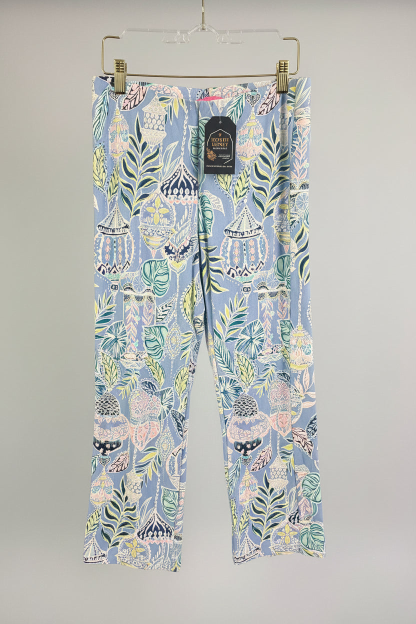 Lilly Pulitzer Georgia May Palazzo Pants Blue Peri Lapis Lanterns Eng