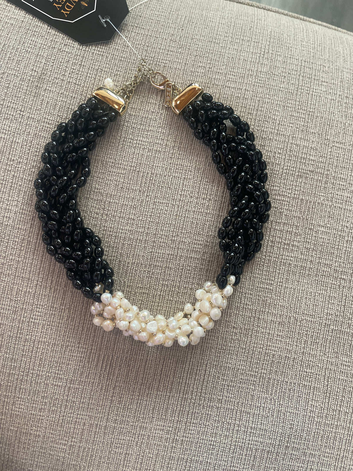 Fresh water black market necklace