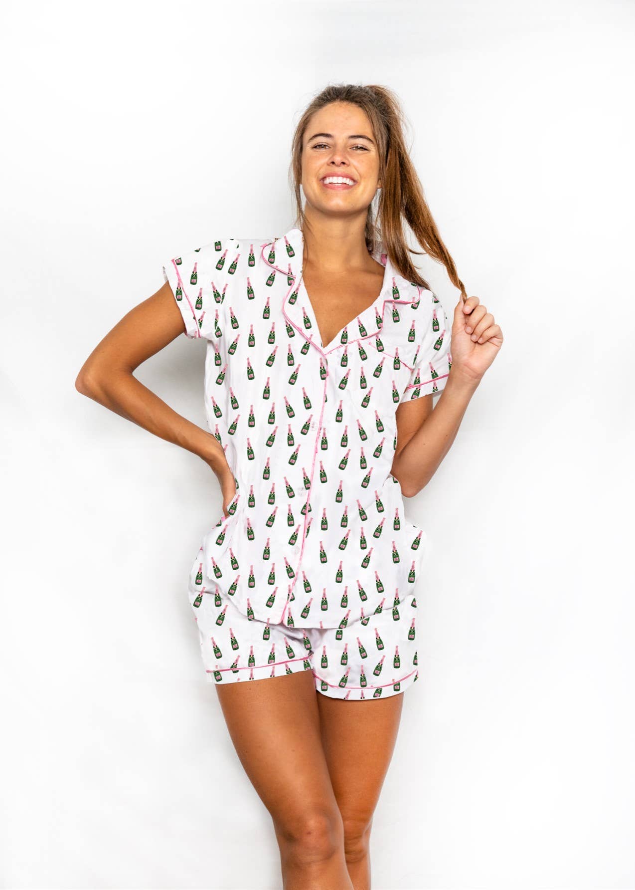 Pajama Short Set - Champagne: Small