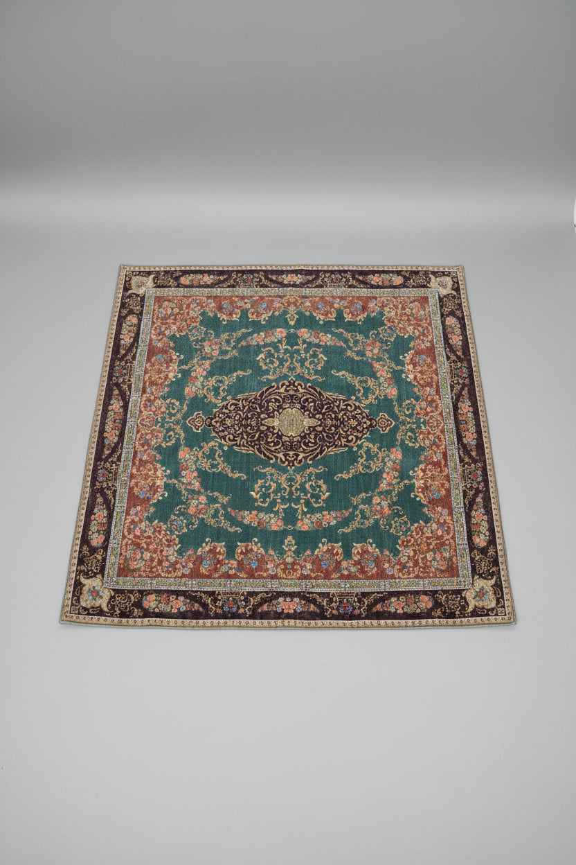 Turkish Rug-Inspired Throw Pillow Cover