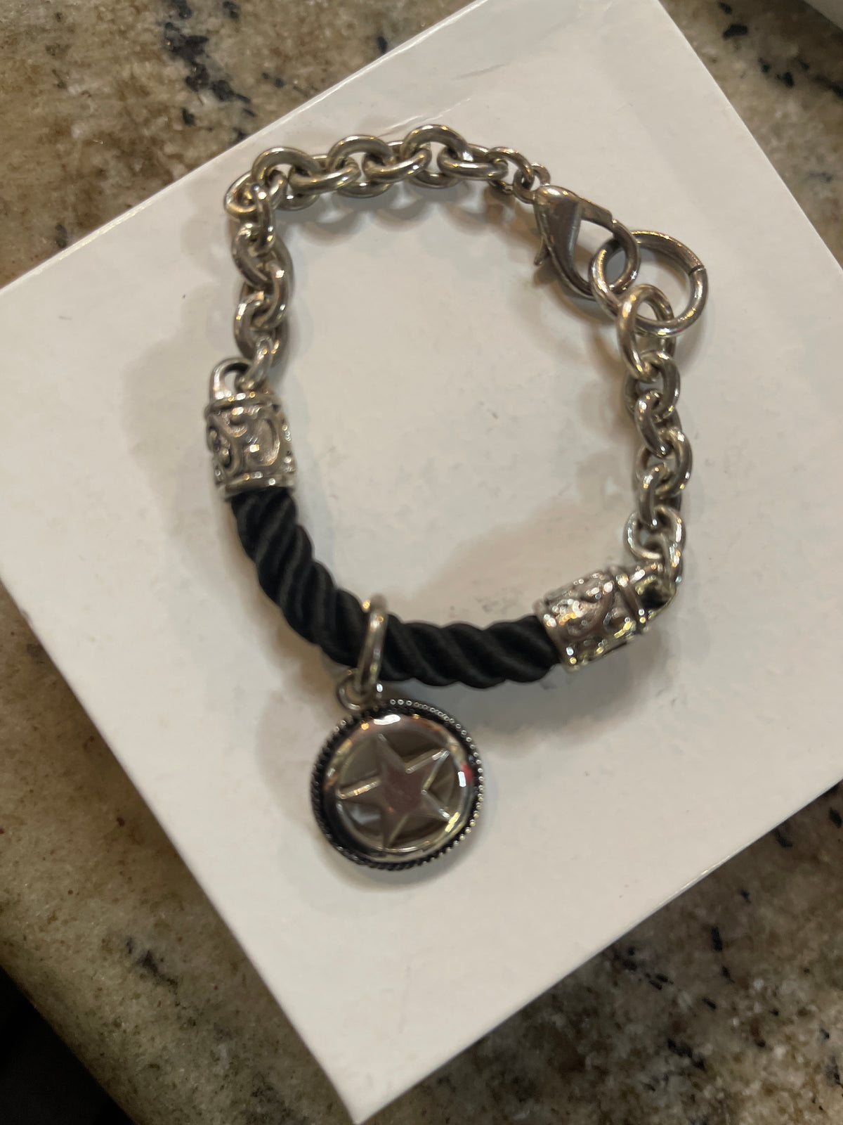 Silver Texas star bracelet