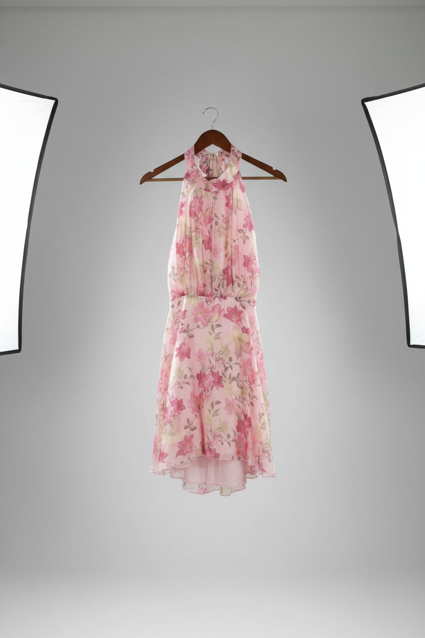 Petal dress Gardenia Floral Halter Minidress