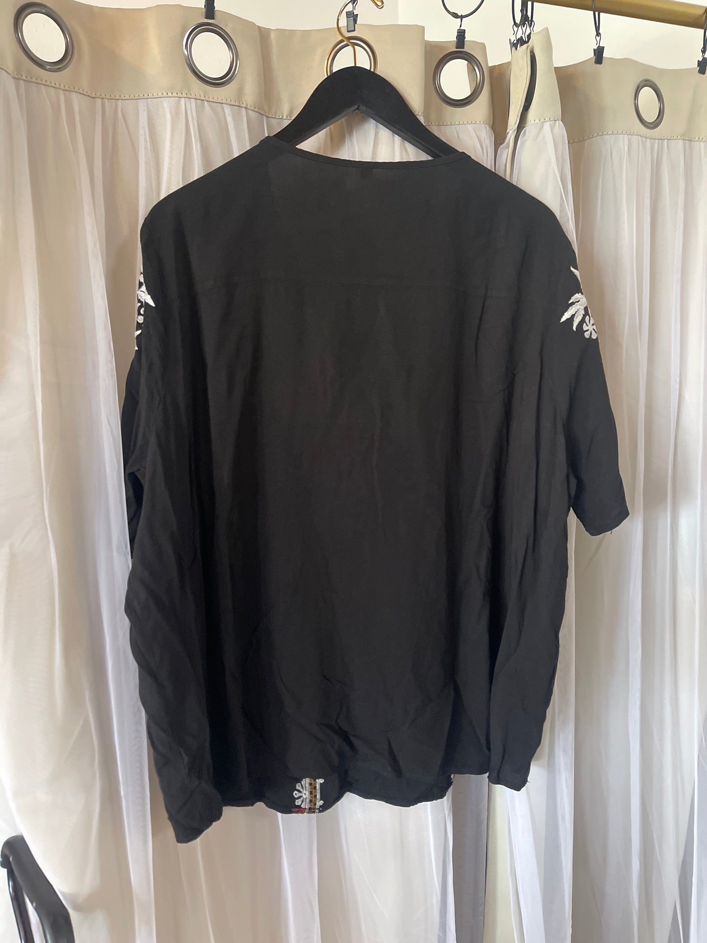 Floral pattern embroidered
