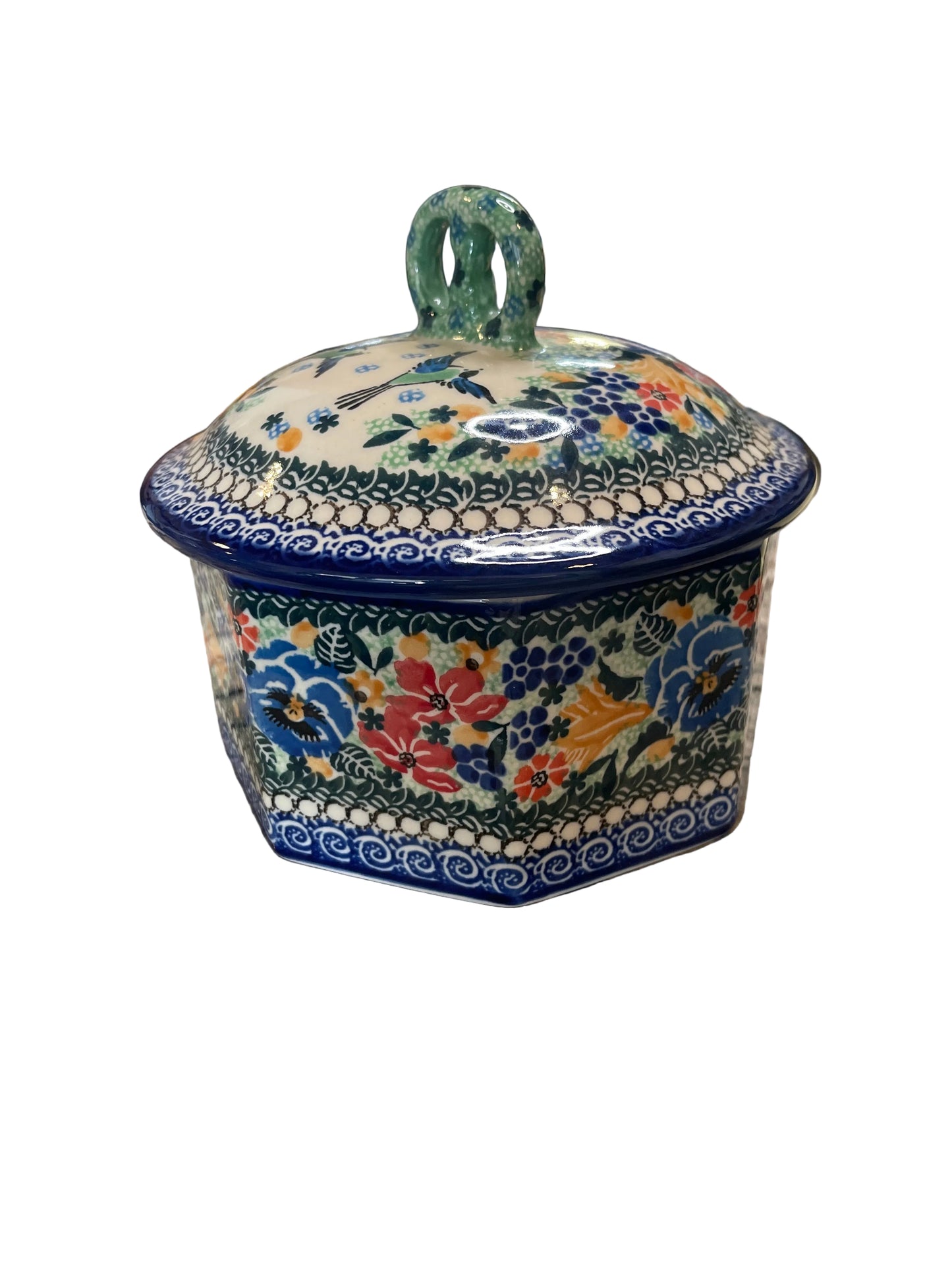 Polish Pottery Unikat (signature) lidded casserole dish