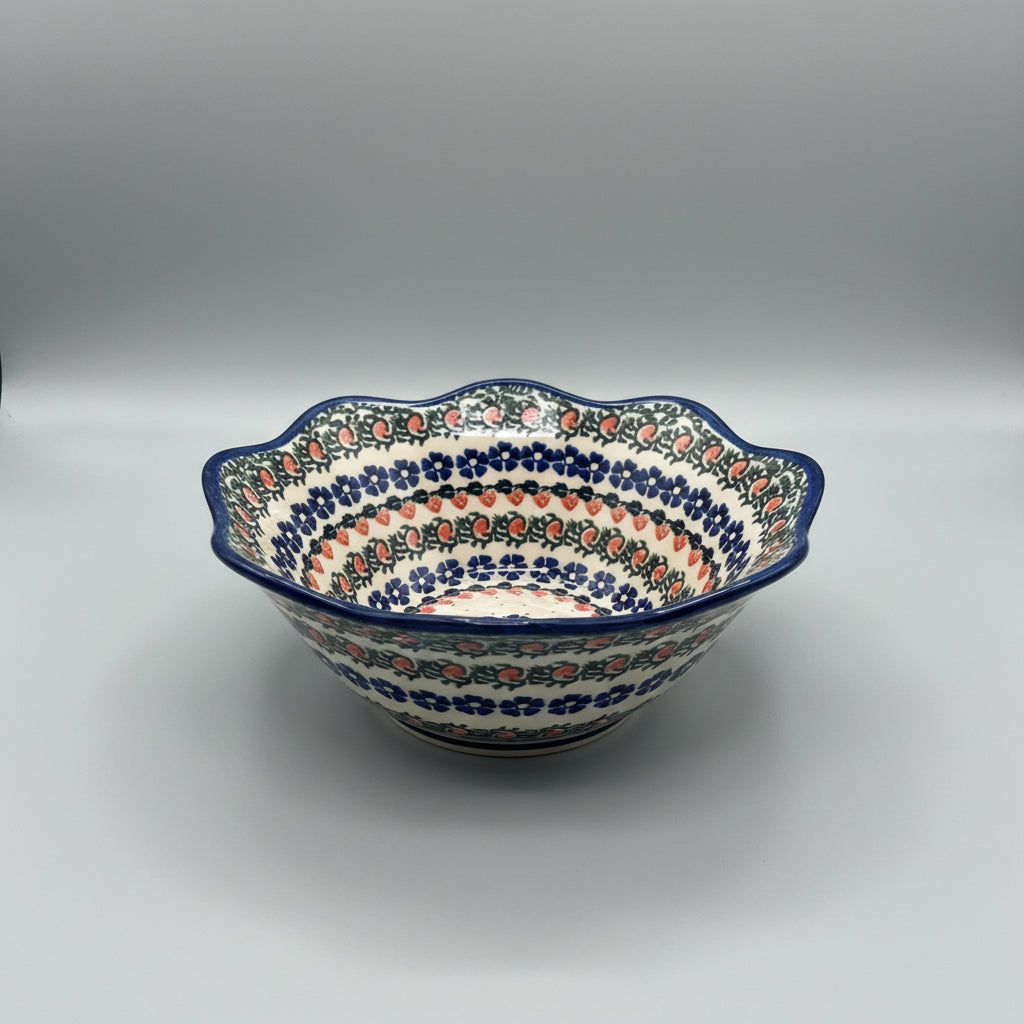 Polish Pottery scalloped bowl