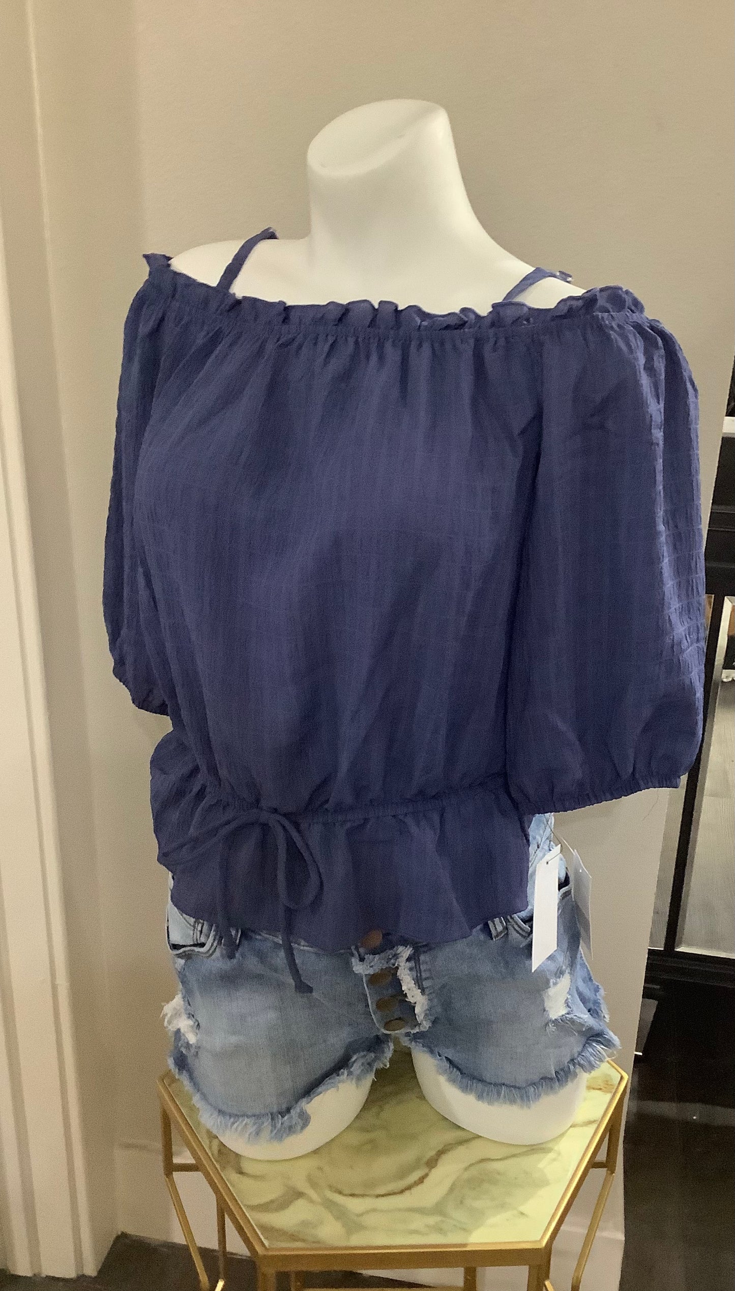 Denium Blouse off shoulder