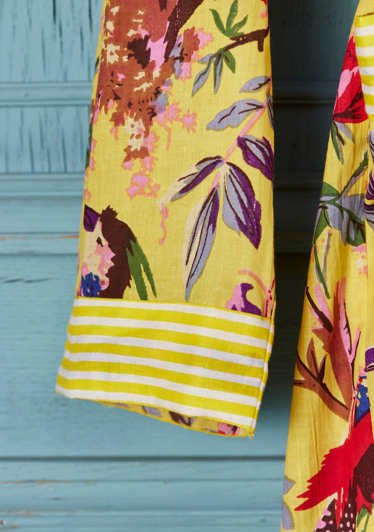 Bird Of Paradise Dressing Gown - Yellow: Small/Medium(SM)