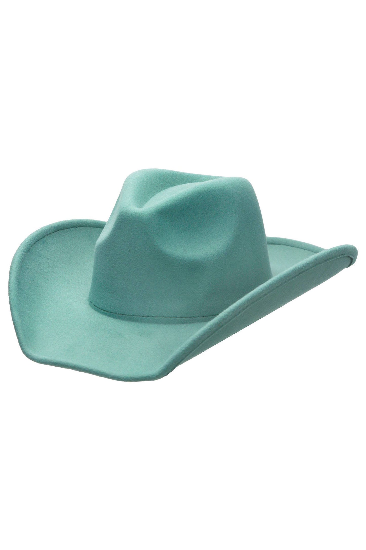 Blank Solid Felt Yeehaw Cowboy Hat: CHARCOAL / ONE SIZE