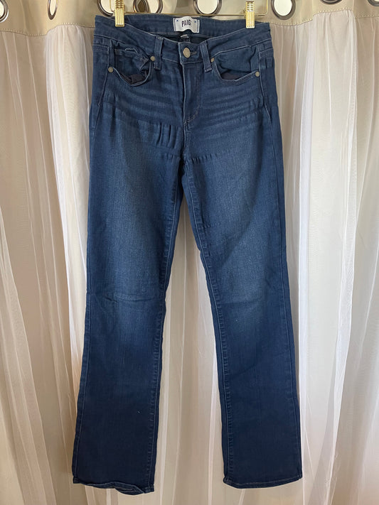 PAIGE Dark Wash Bootcut Jeans
