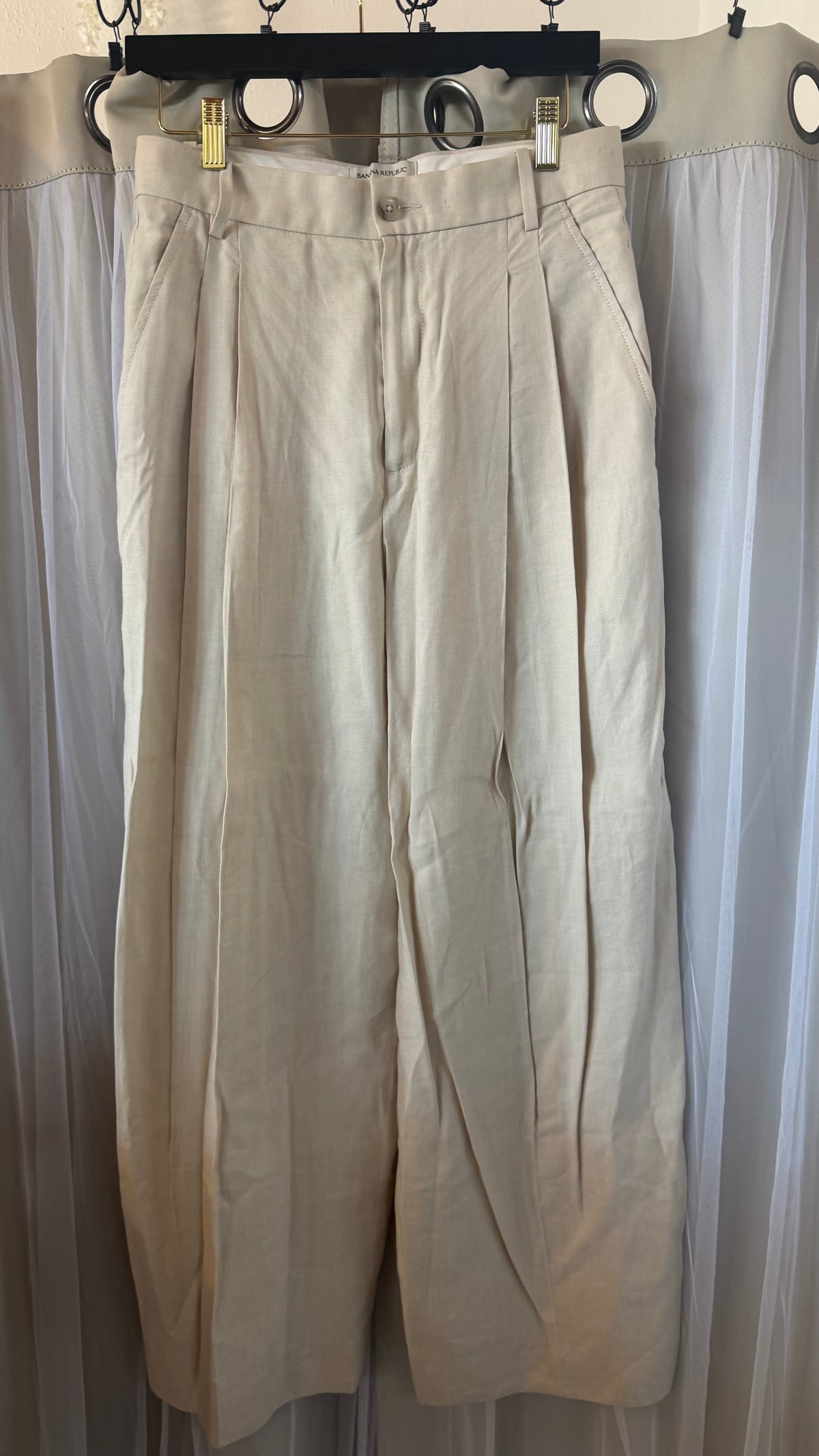 Banana Republic Linen Wide Leg Pants ￼