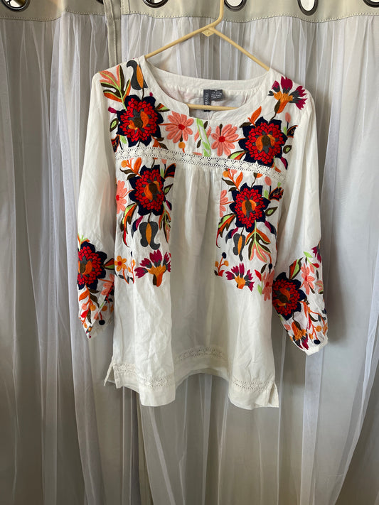 Anu Embellished Long Sleeve Blouse new with tags