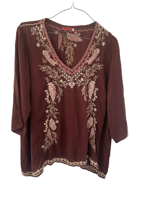 Johnny Was v-neck tunic is a Johnny Was bohemian-inspired piece