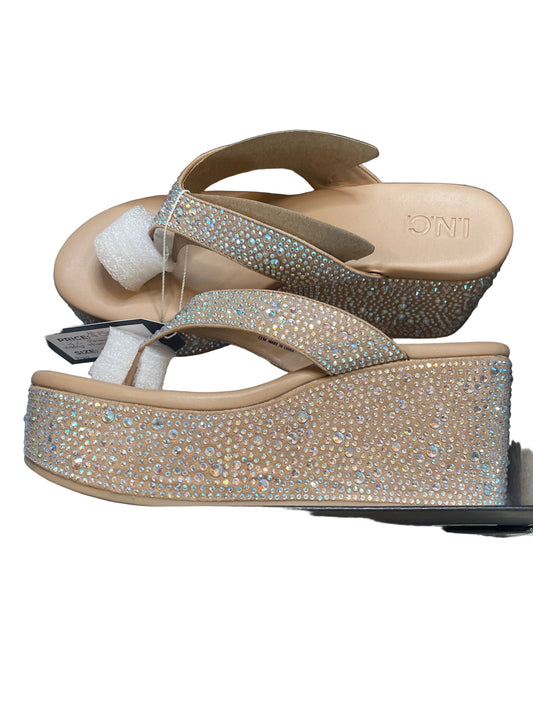 I.N.C Rhinestone Wedge Thong Sandals
