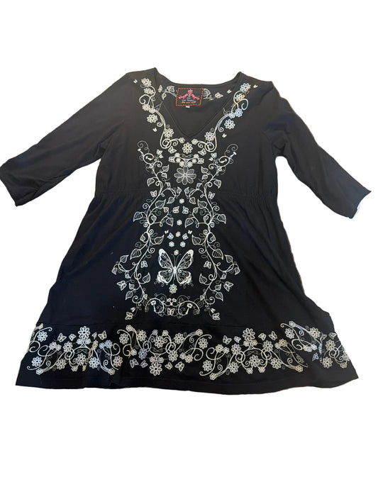 Johnny Was Butterfly Floral Embroidered