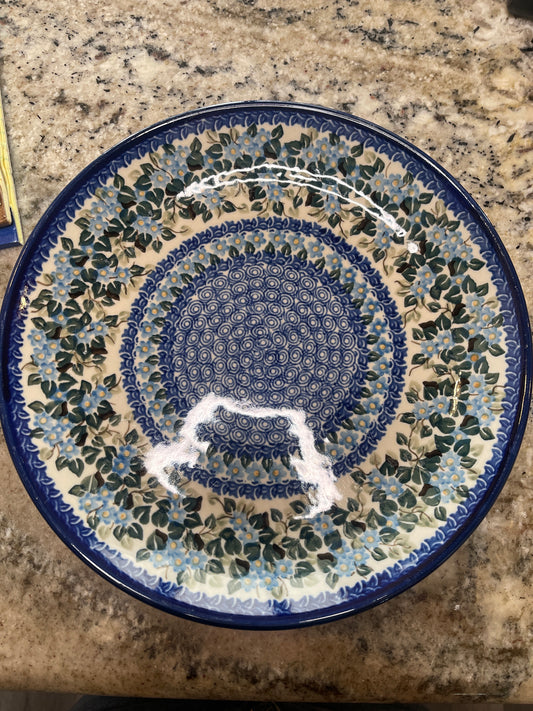 Polish Pottery 10.5" Hanging Dinner Plate Unikat 1163