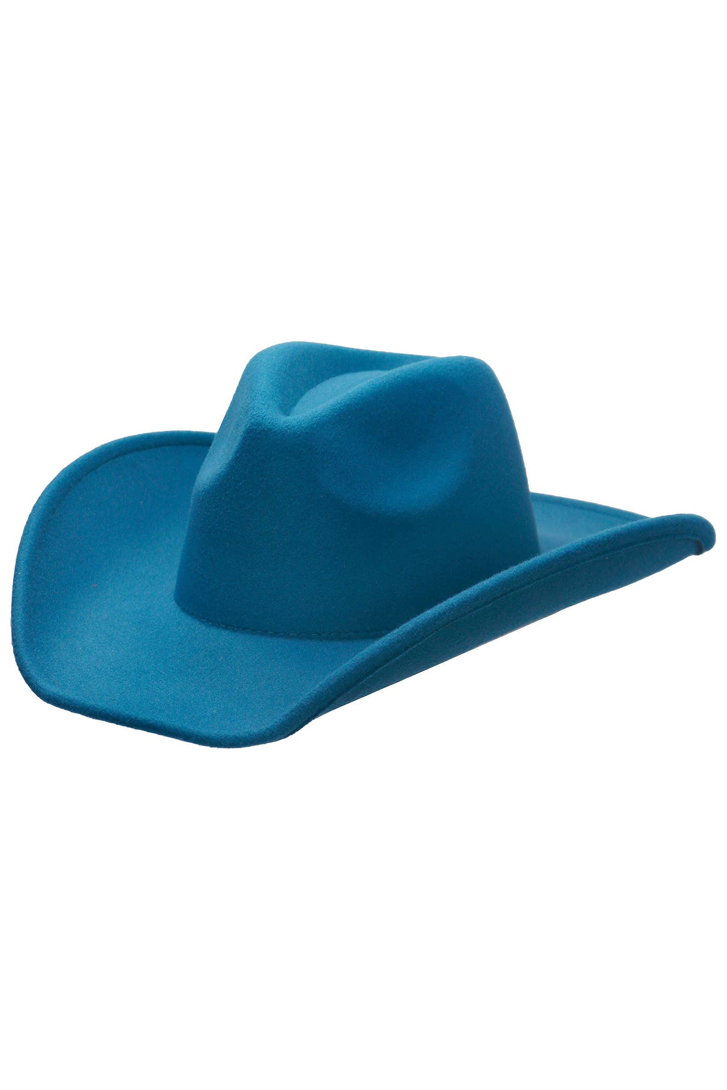 Blank Solid Felt Yeehaw Cowboy Hat: CHARCOAL / ONE SIZE