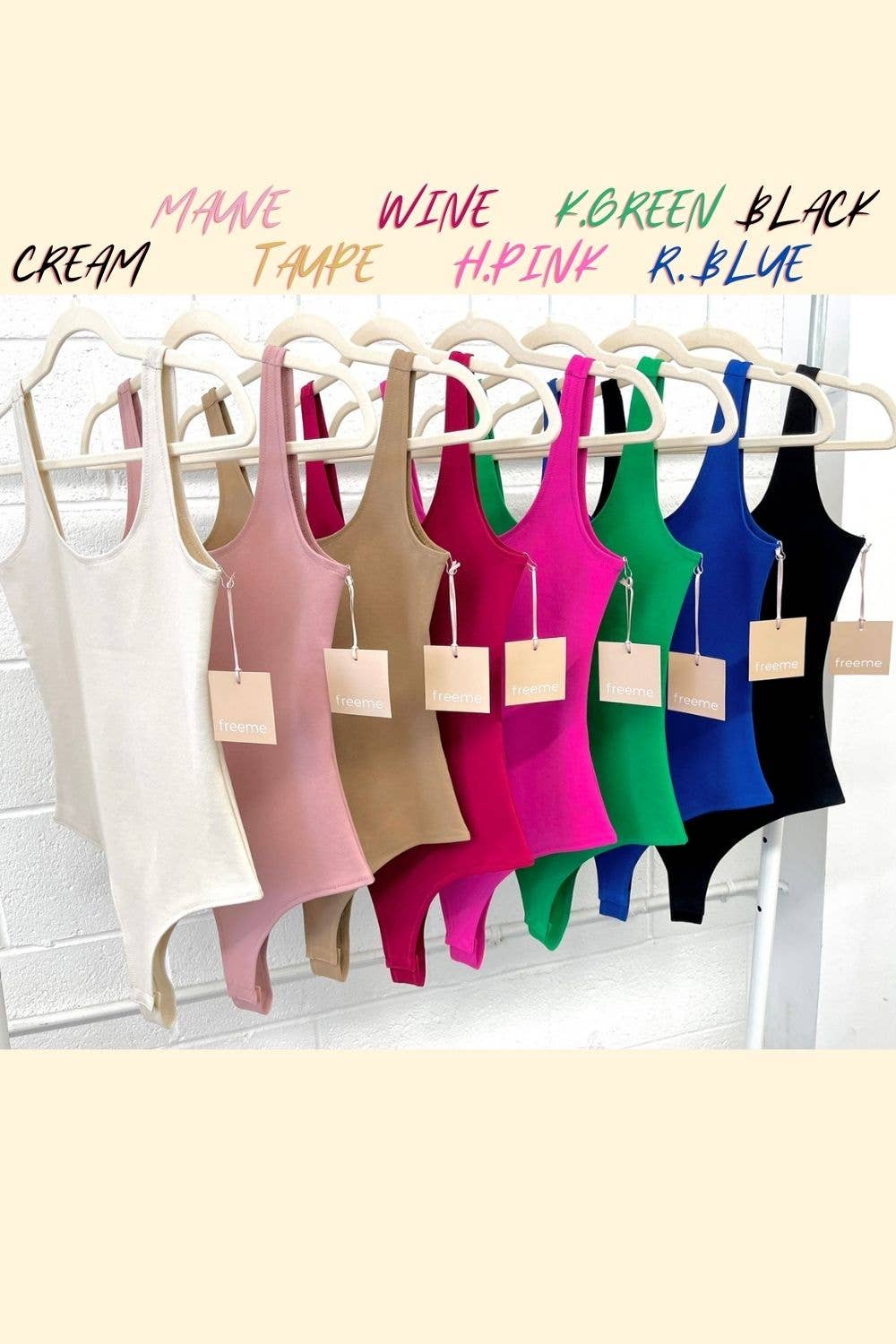 BASIC PONTE BODYSUIT (ST# FRT1144N): CREAM / SML(222)