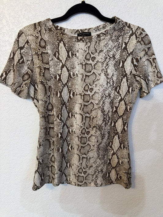 Naked Wardrobe snakeskin print top
