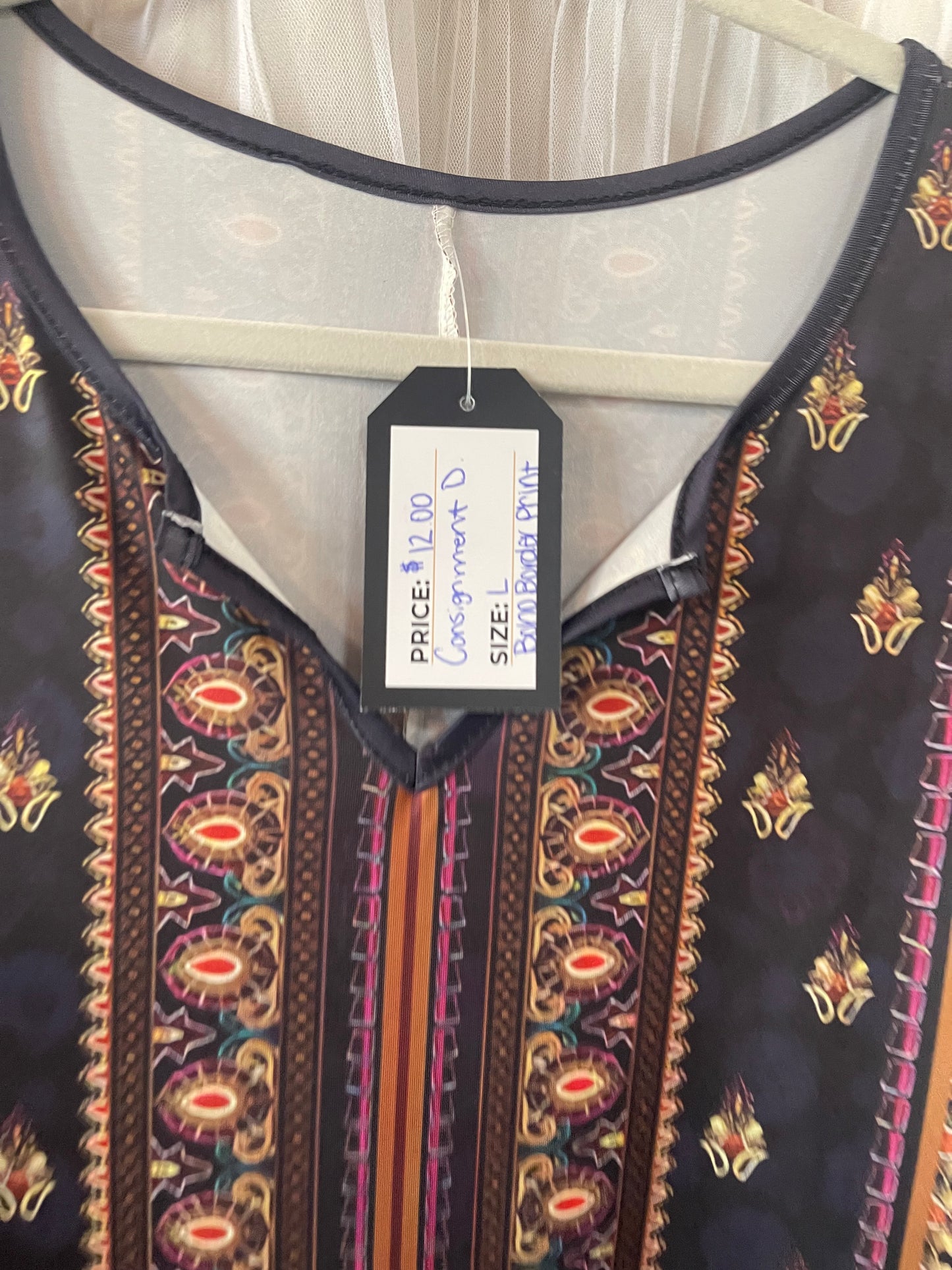 Boho border print
