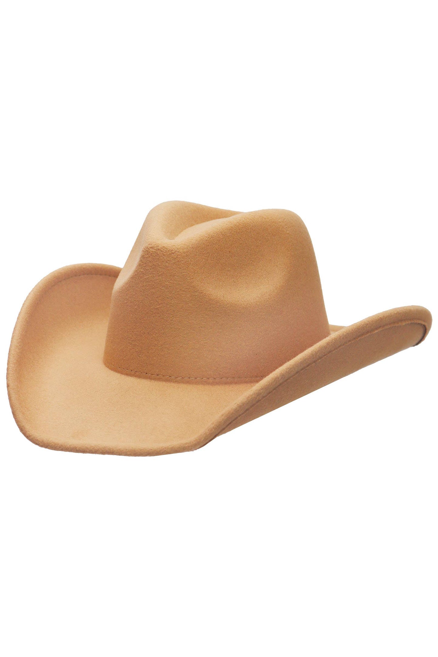 Blank Solid Felt Yeehaw Cowboy Hat: CHARCOAL / ONE SIZE