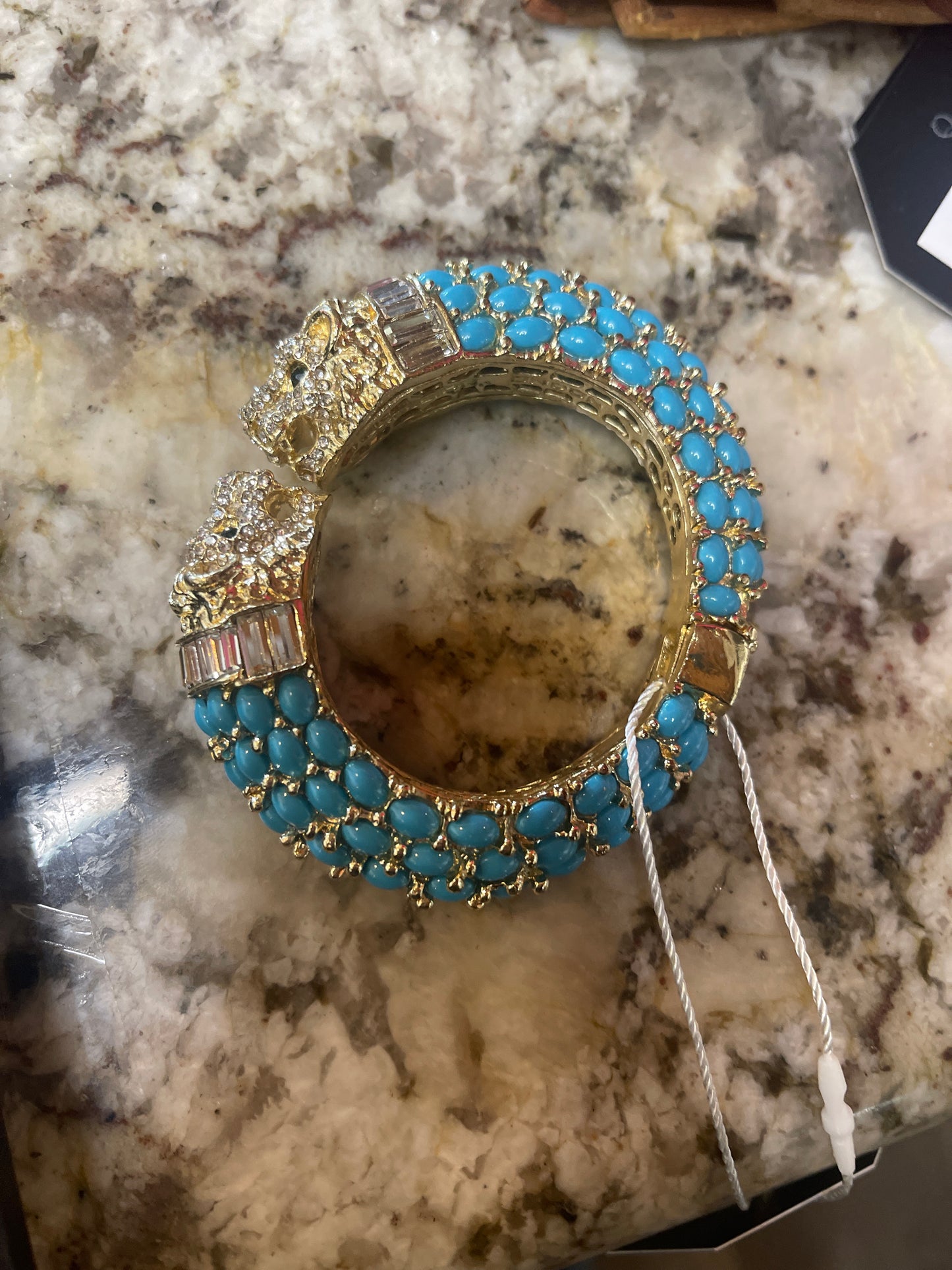 Panther turquoise bangle