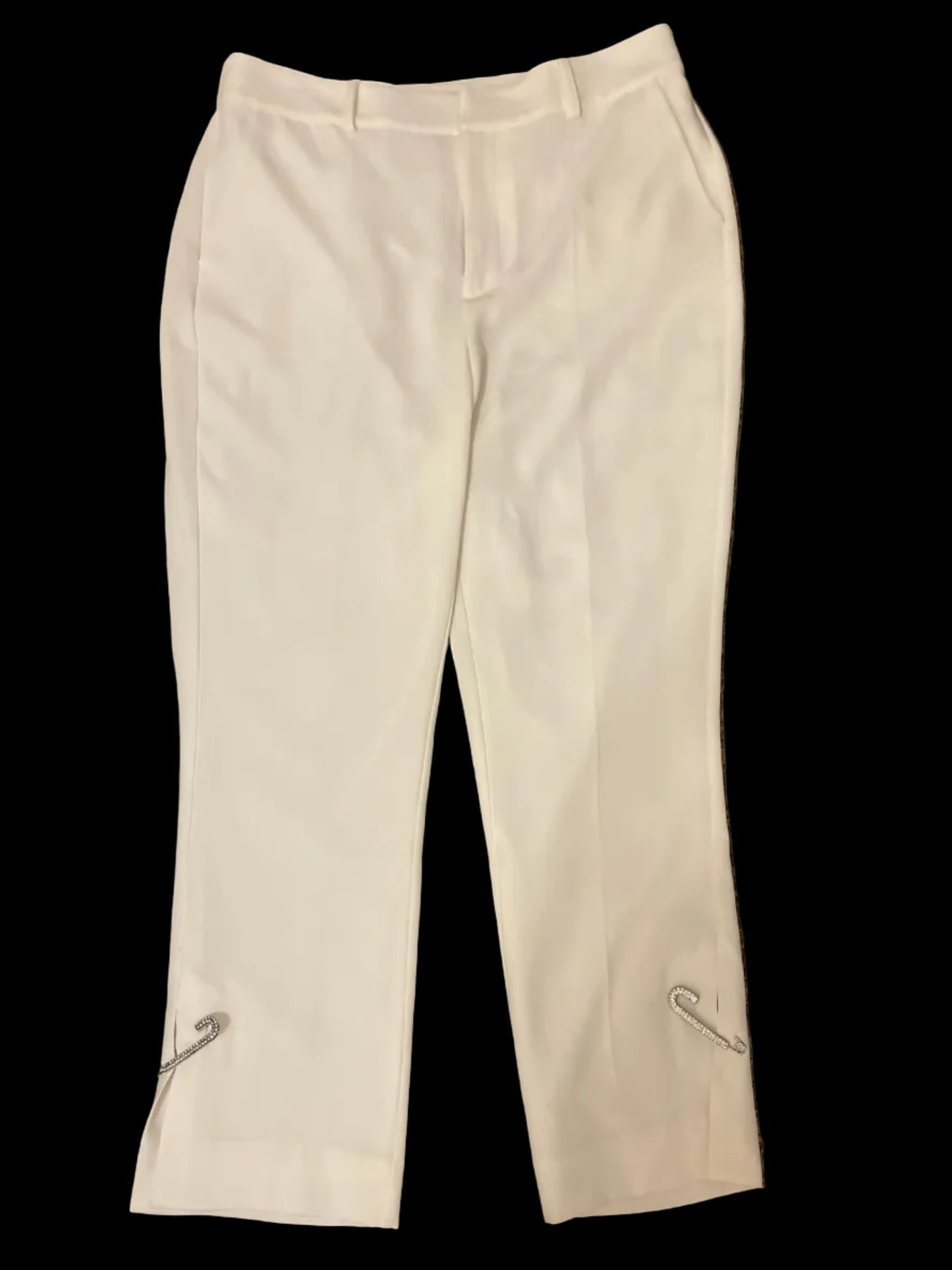Cinq à Sept Rhinestone Pin Cropped Pants