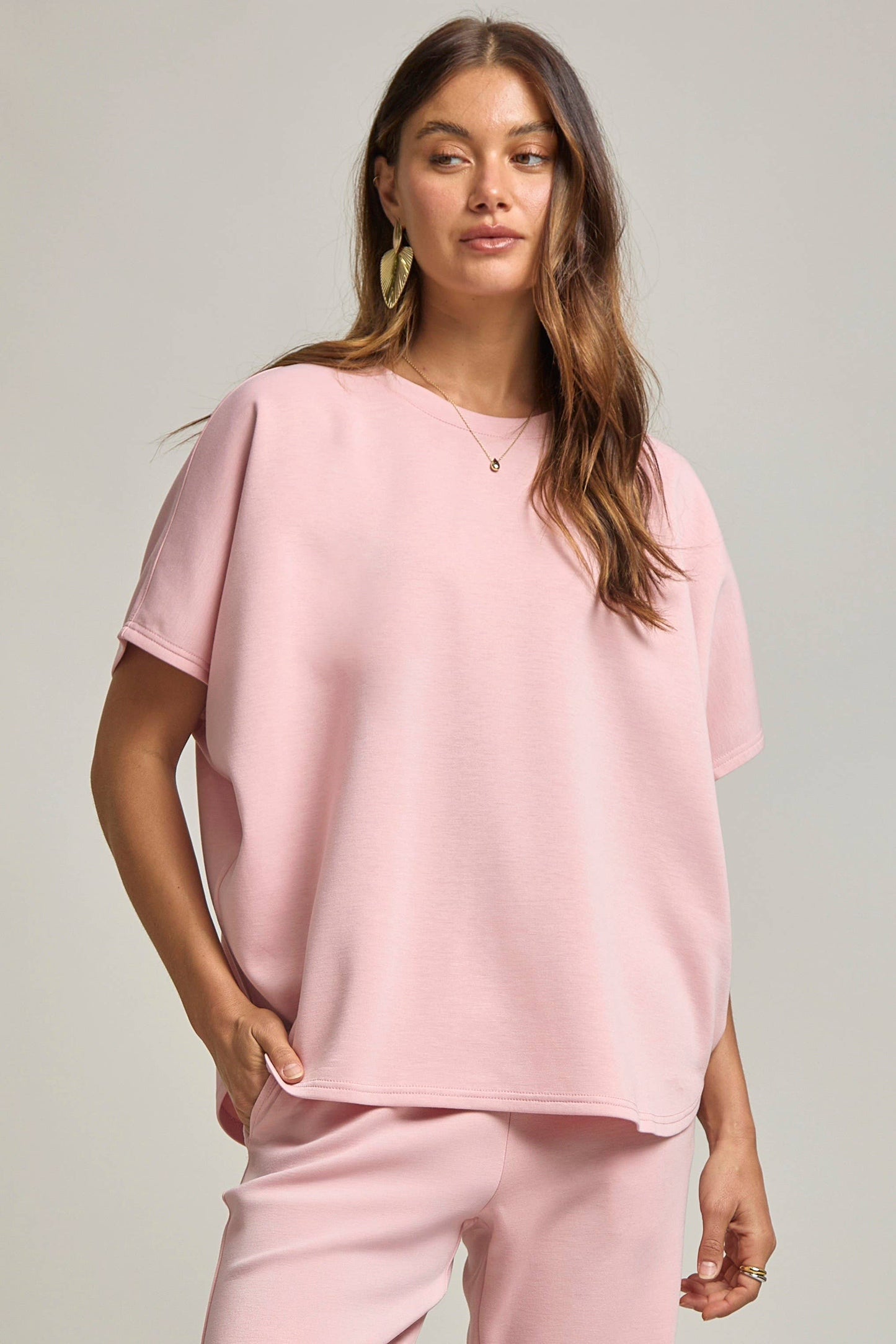 Poncho Top + Bell Bottom Modal Set: Navy