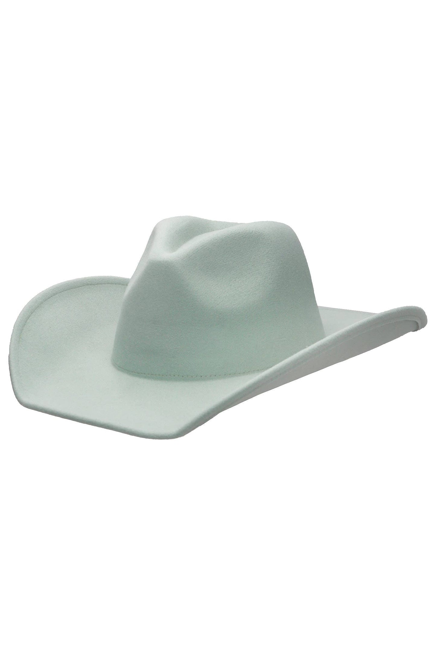 Blank Solid Felt Yeehaw Cowboy Hat: CHARCOAL / ONE SIZE