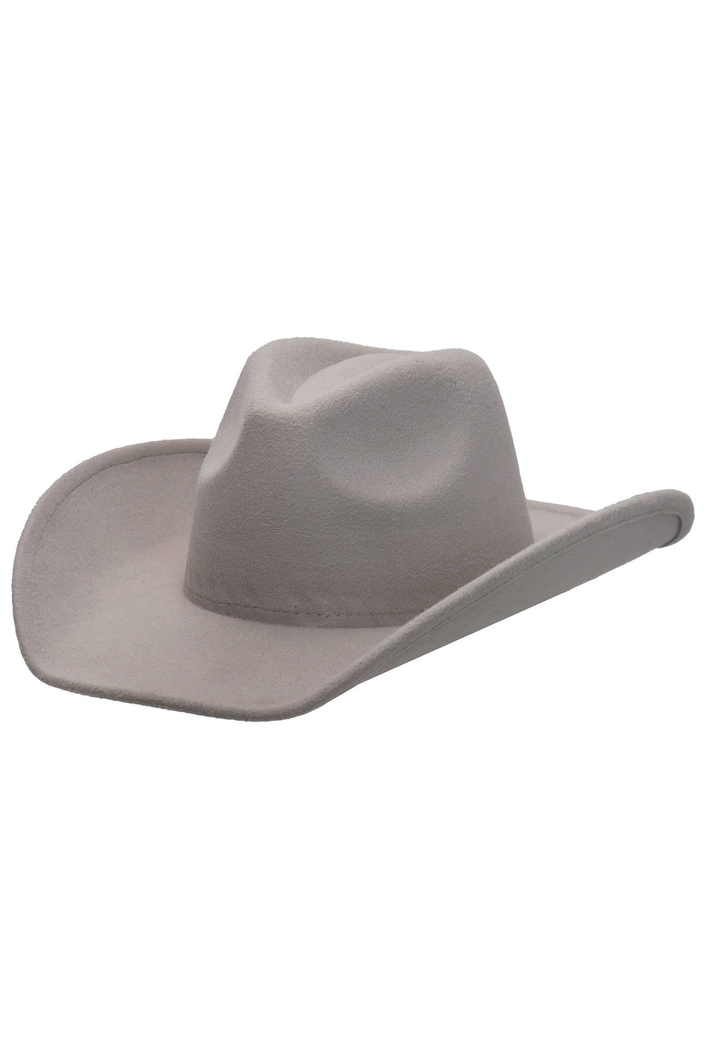 Blank Solid Felt Yeehaw Cowboy Hat: CHARCOAL / ONE SIZE