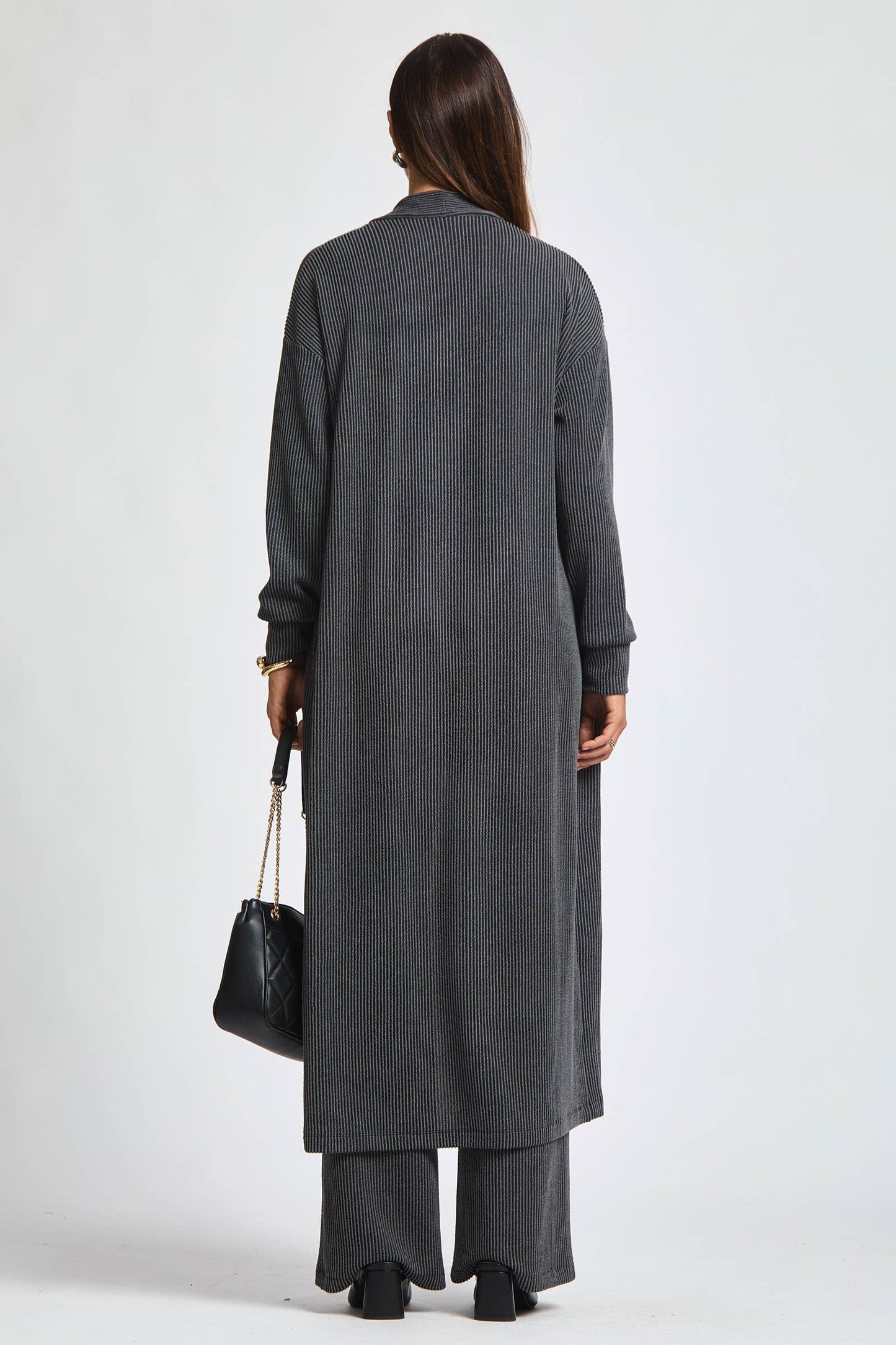 Longline Cardigan + Relaxed Pants 2 Piece: MARIGOLD