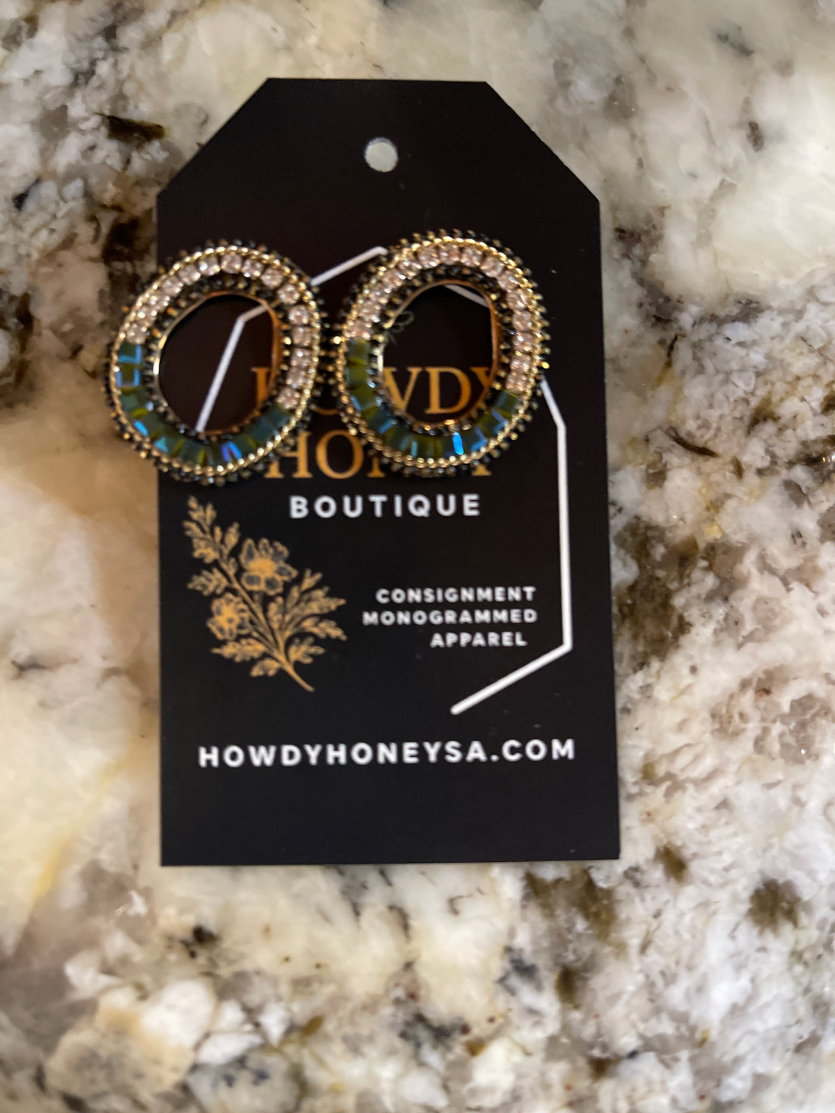 Circle beaded earrings