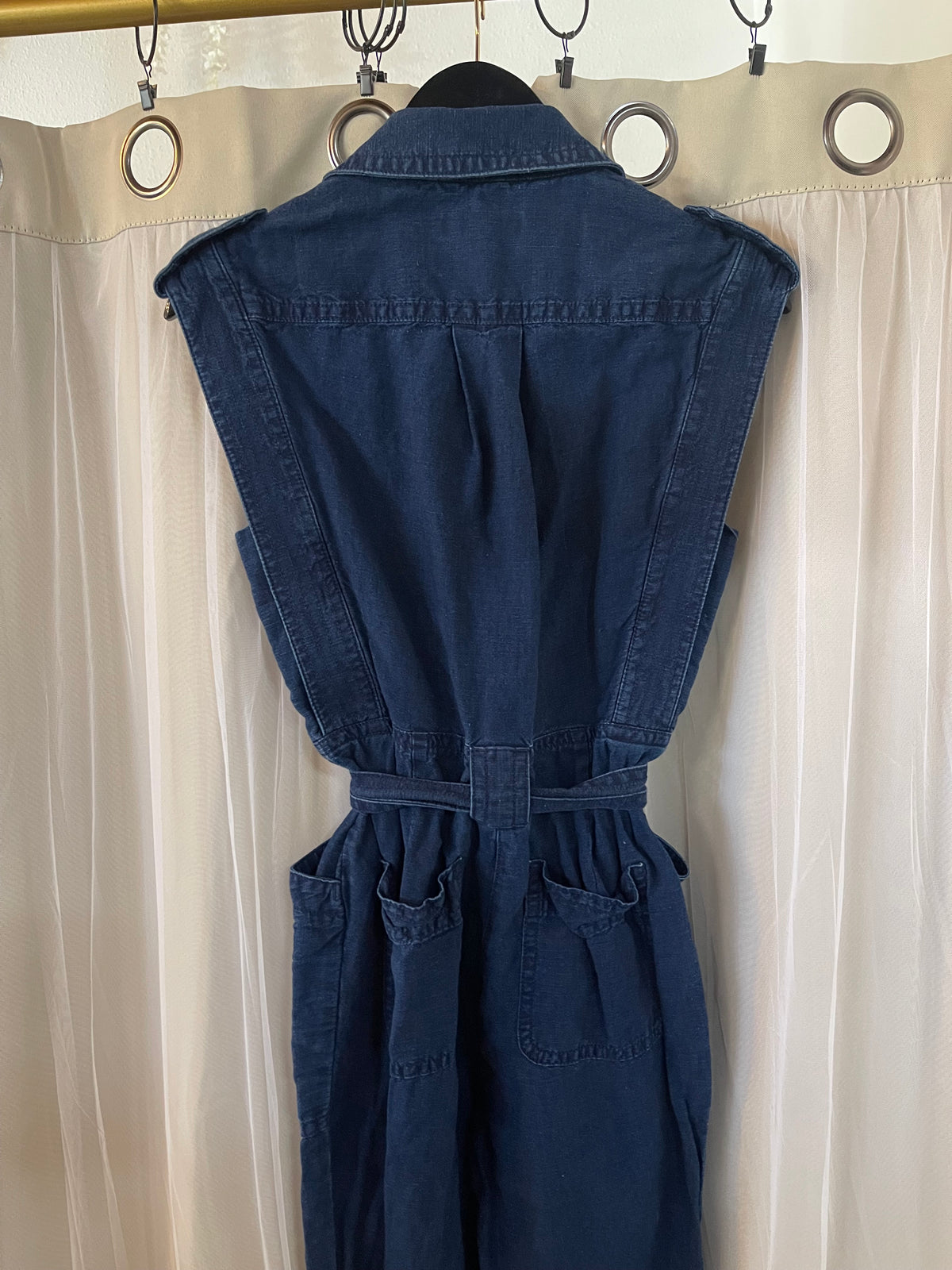 Banana Republic Sleeveless Denim Jumpsuit
