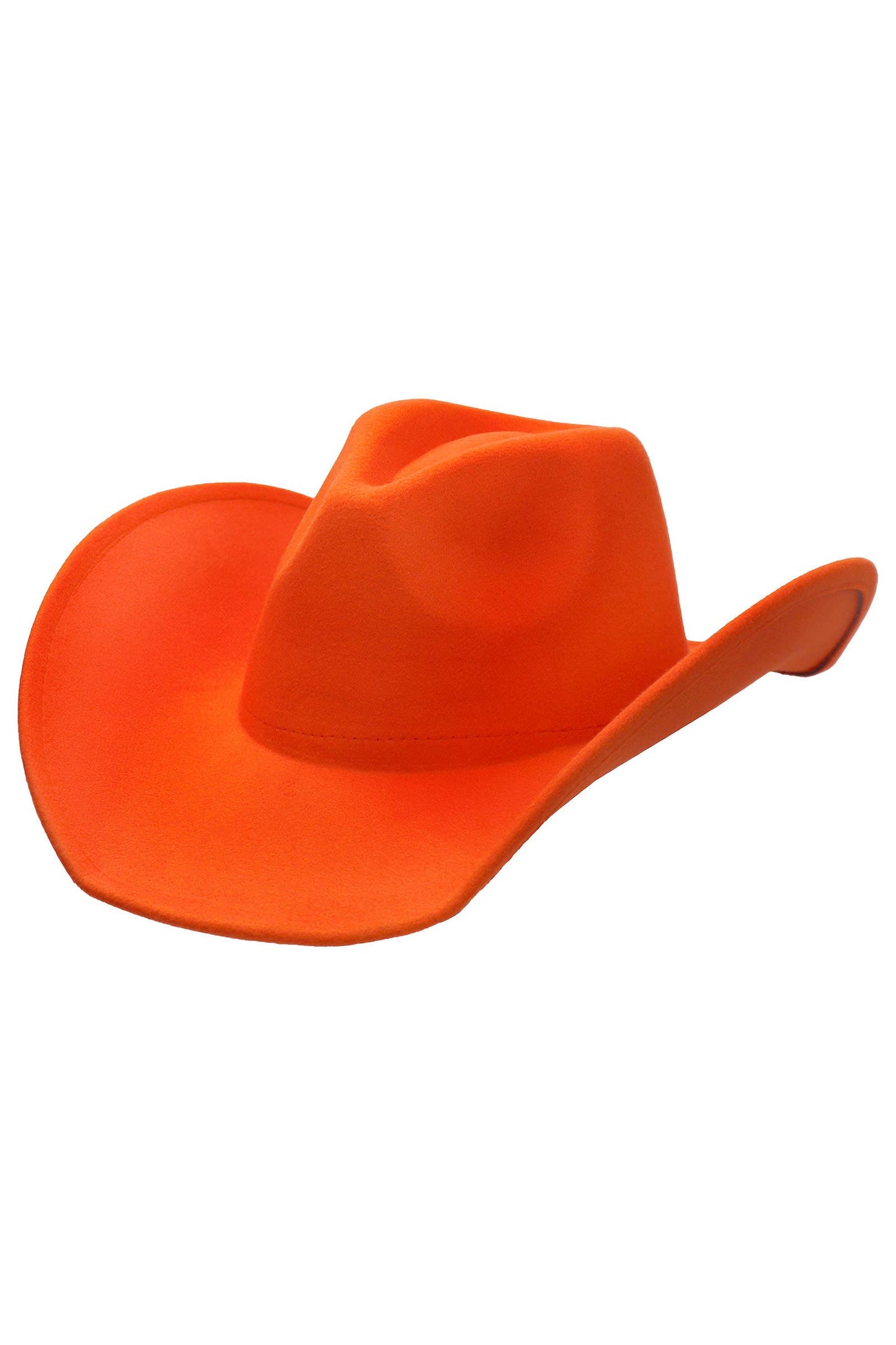 Blank Solid Felt Yeehaw Cowboy Hat: CHARCOAL / ONE SIZE