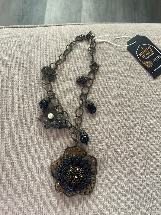 asymmetric chunky charm necklace