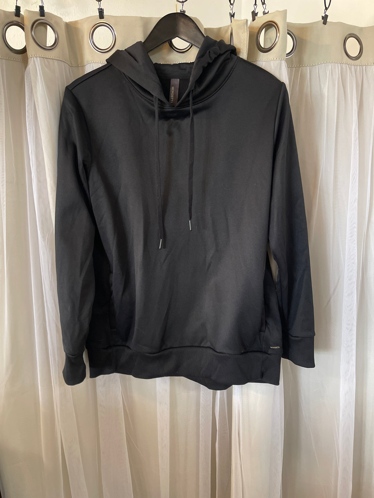Mondetta black mens pullover hoodie size small