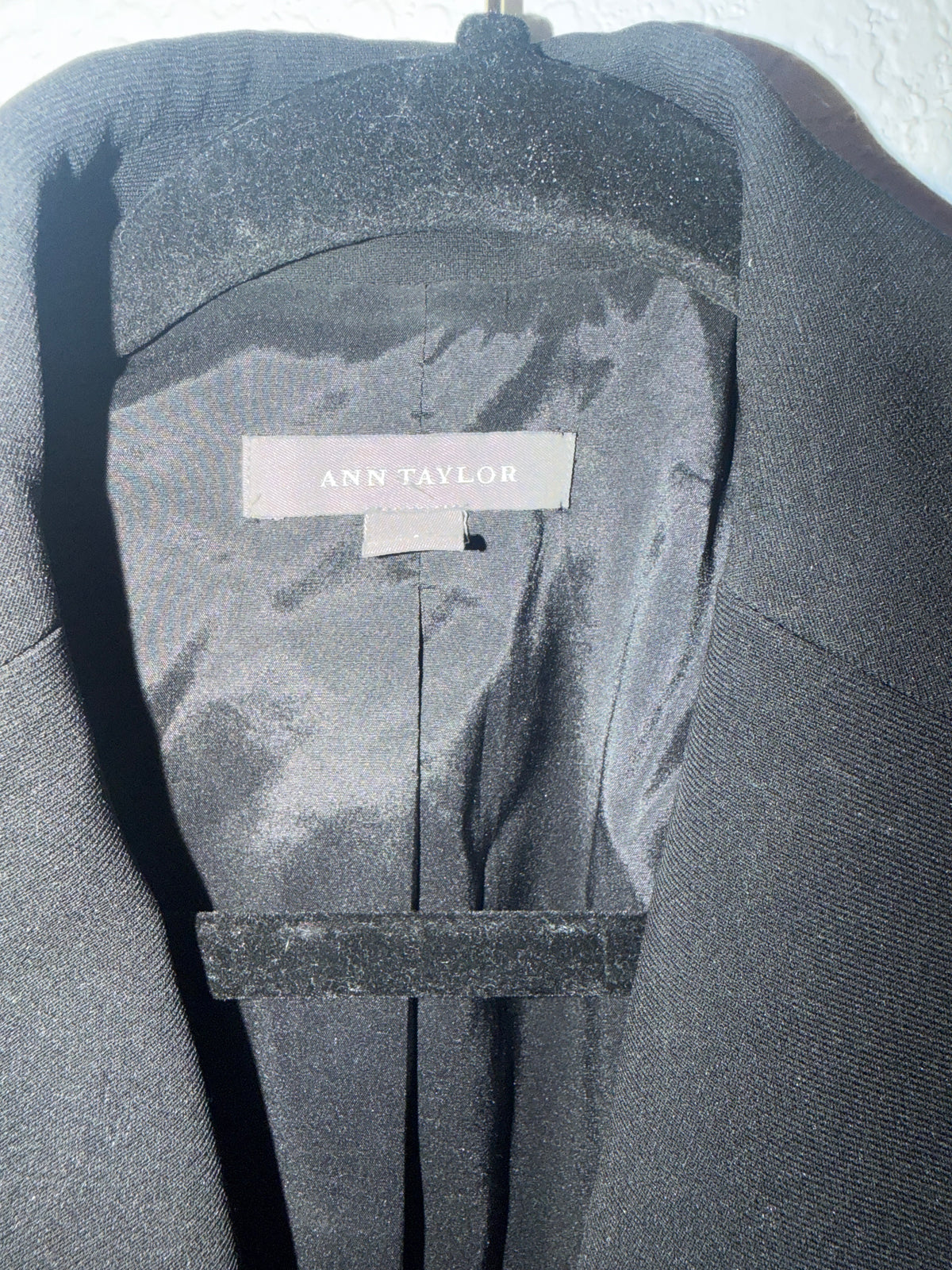 Ann Taylor black two-button blazer,