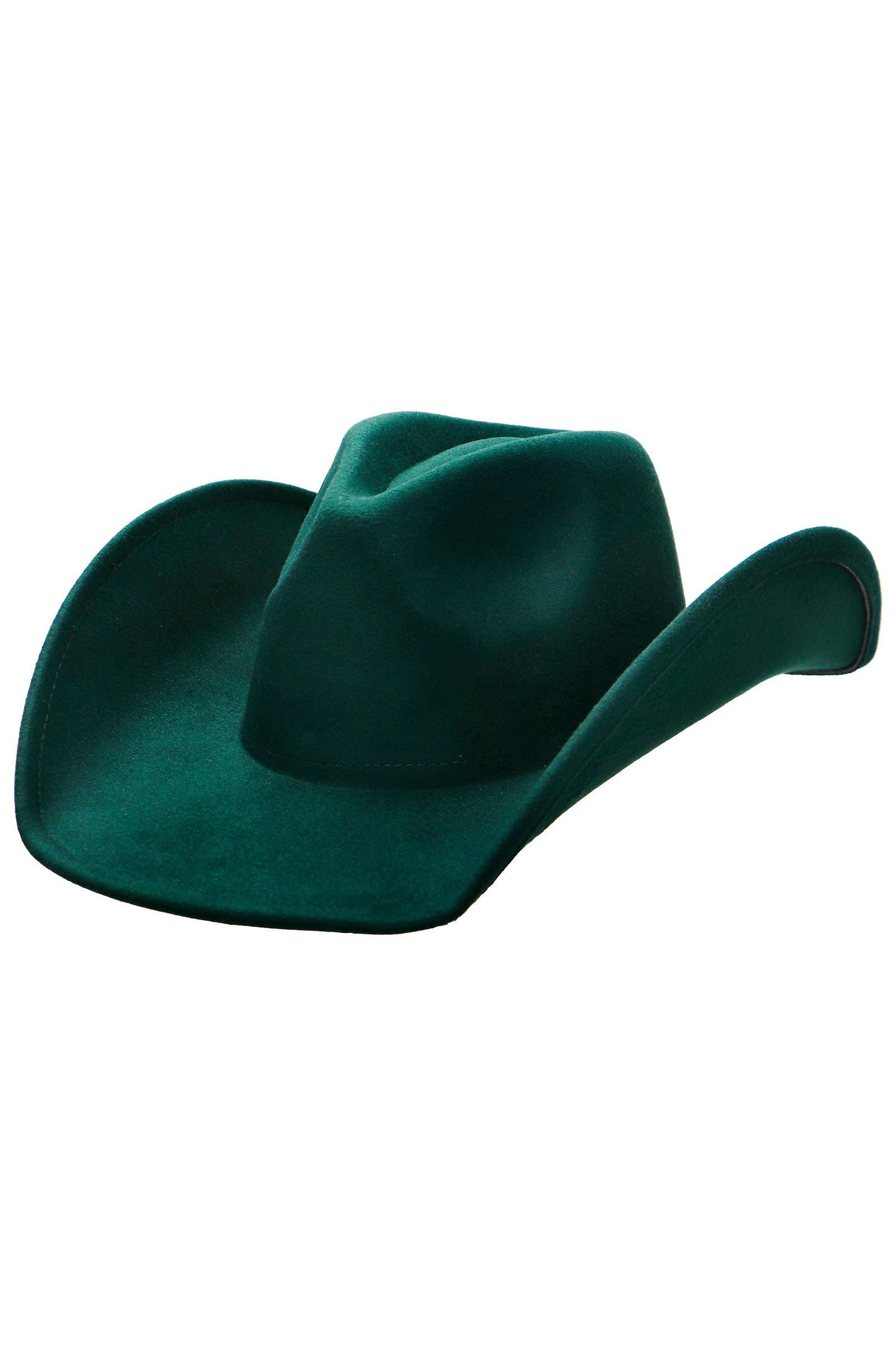 Blank Solid Felt Yeehaw Cowboy Hat: CHARCOAL / ONE SIZE