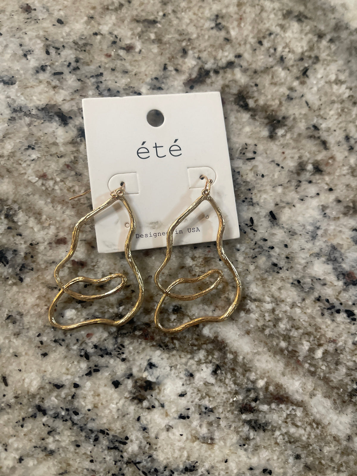 Ete abstract gold earrings