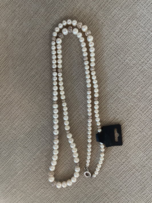 925 china stamp pearl necklace
