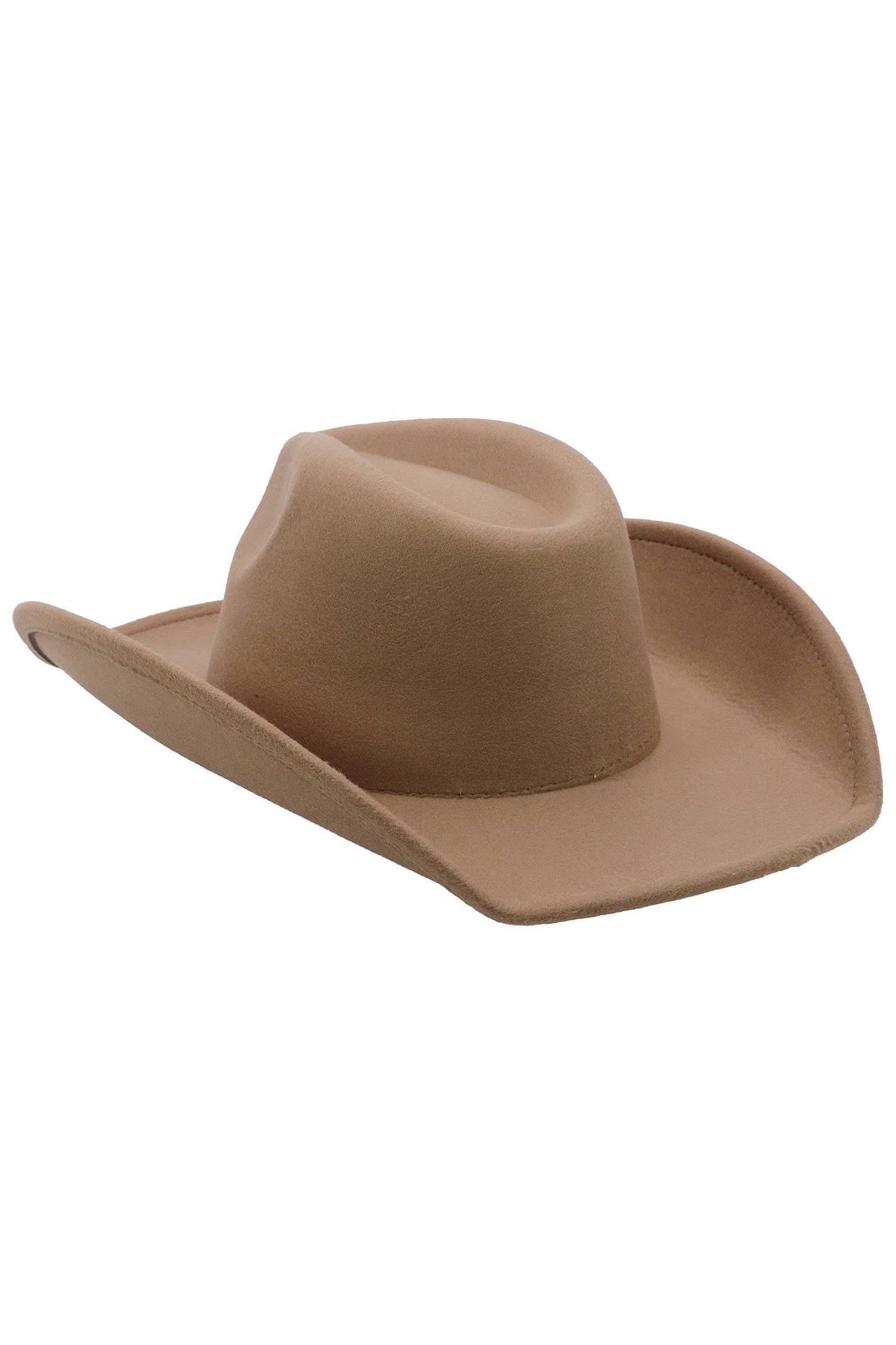 Blank Solid Felt Yeehaw Cowboy Hat: CHARCOAL / ONE SIZE