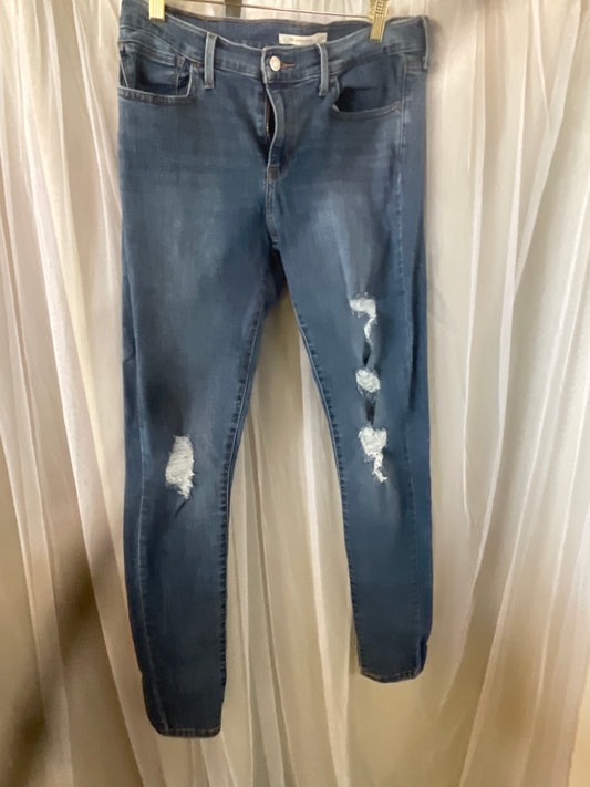 Levi's 710 Super Skinny Distressed Jeans,