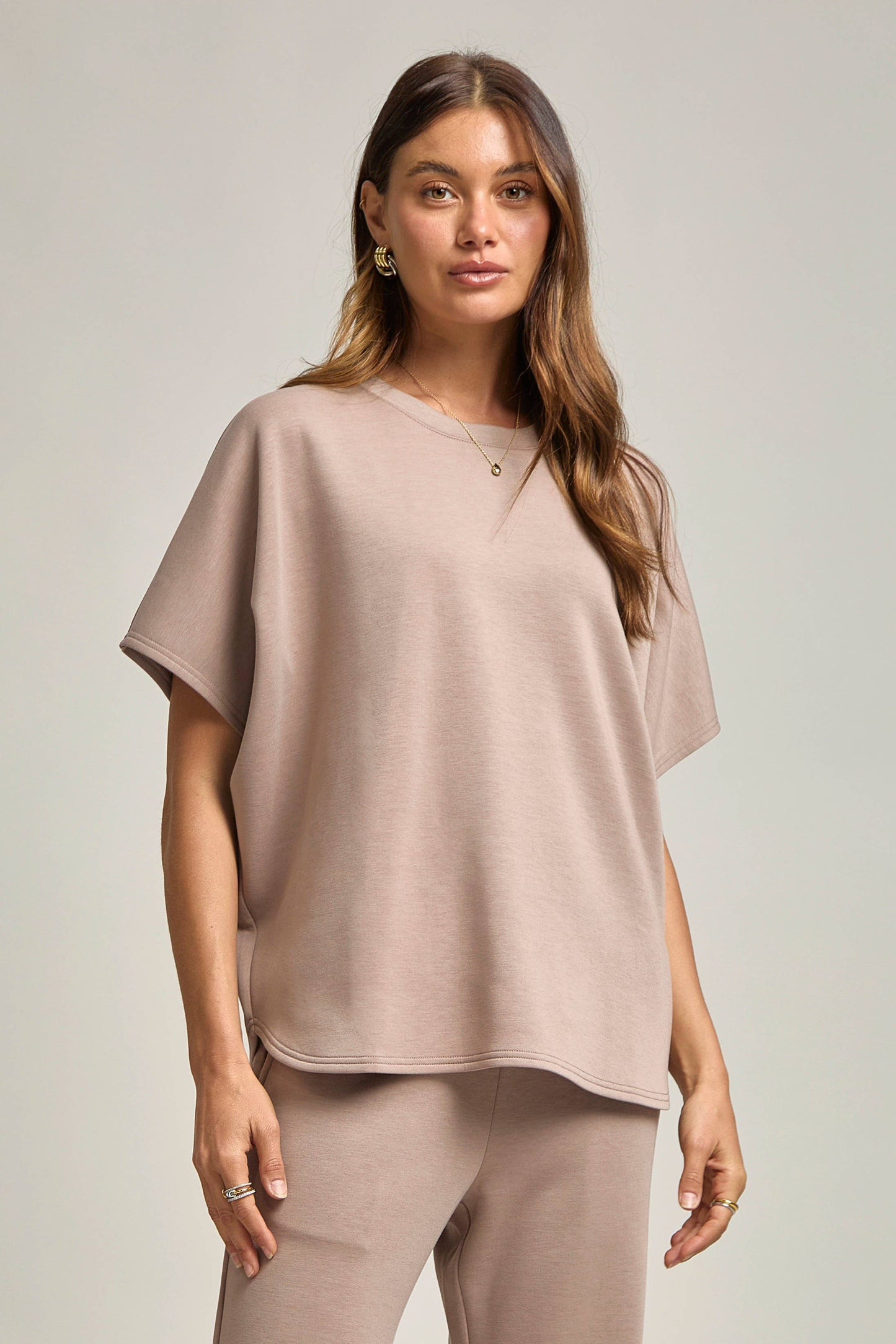 Poncho Top + Bell Bottom Modal Set: Navy