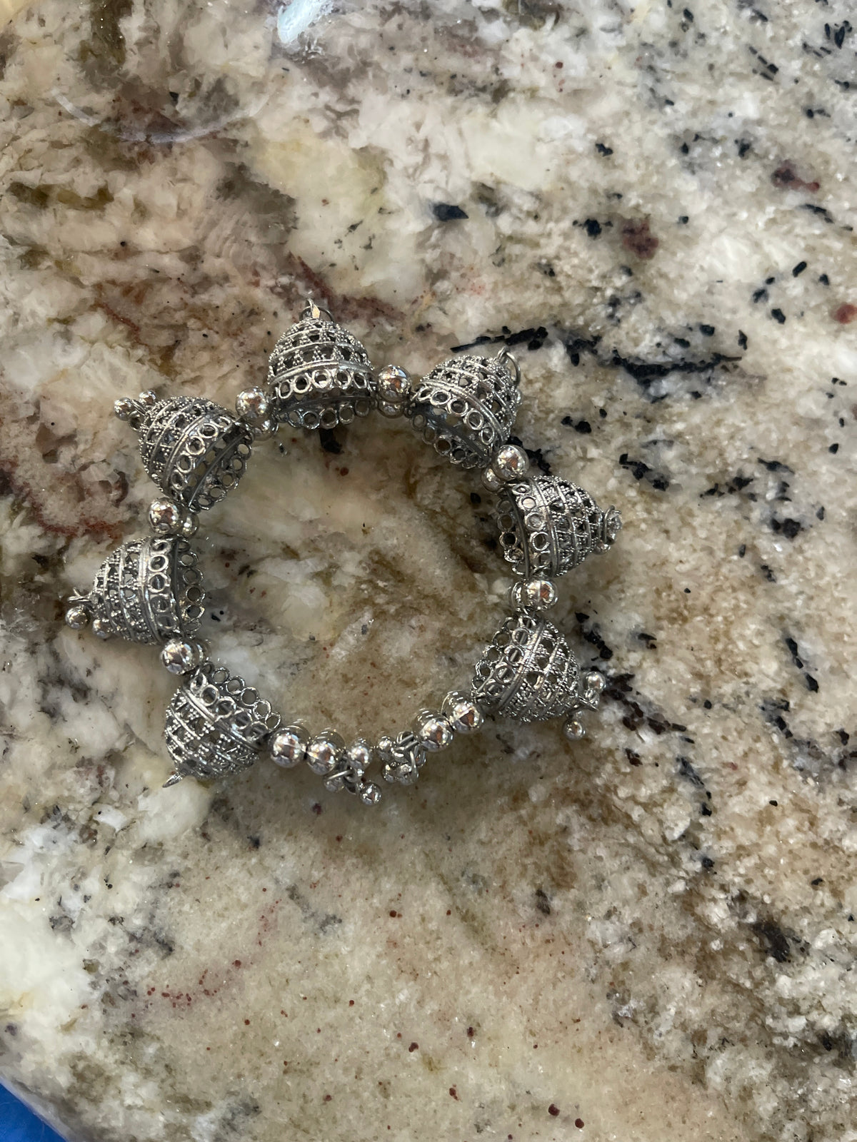 Oxidized Ghungroo Bangle, German Silver, Bollywood Jewelry