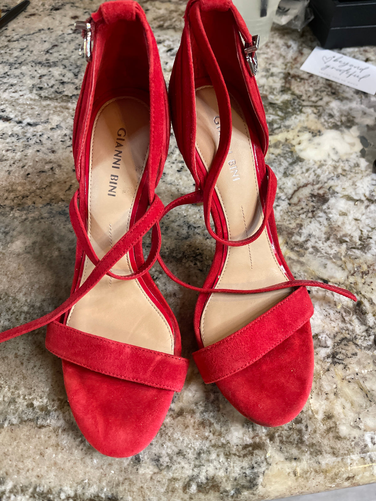 Gianni Bini red heels size 8