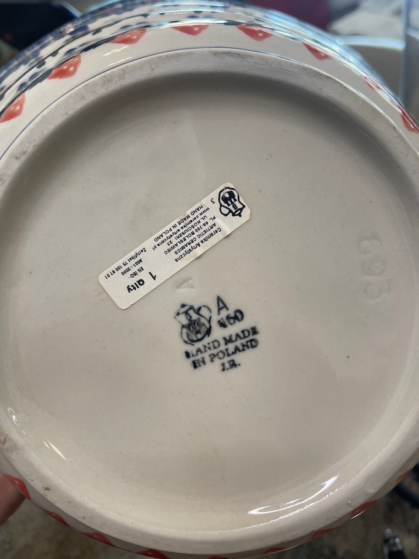 Polish Pottery scalloped bowl