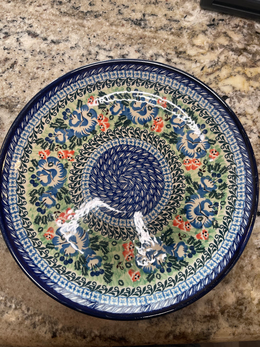Polish Pottery 10.5" Hanging Dinner Plate Unikat 1739