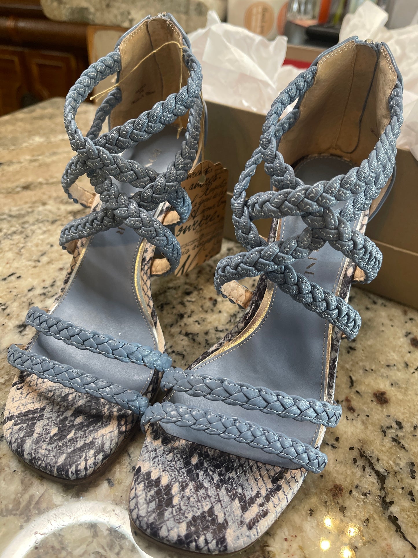 Donald Pliner Seska Braided Block Heel Sandal
